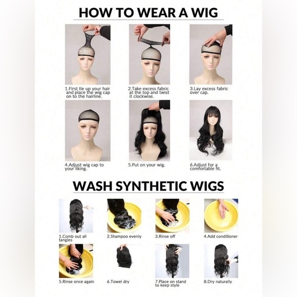 28 Inch Burgundy Long Wavy Wig with Bangs - Picture 8 of 8